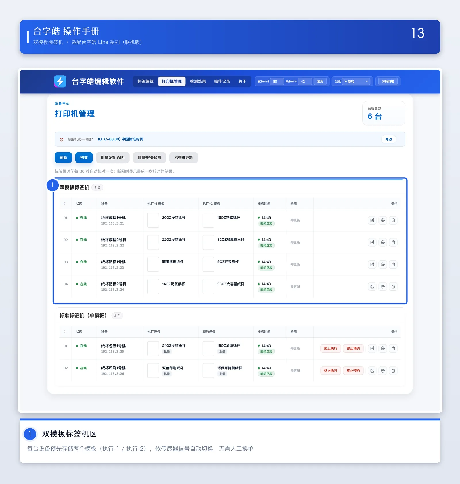 双模板标签机管理