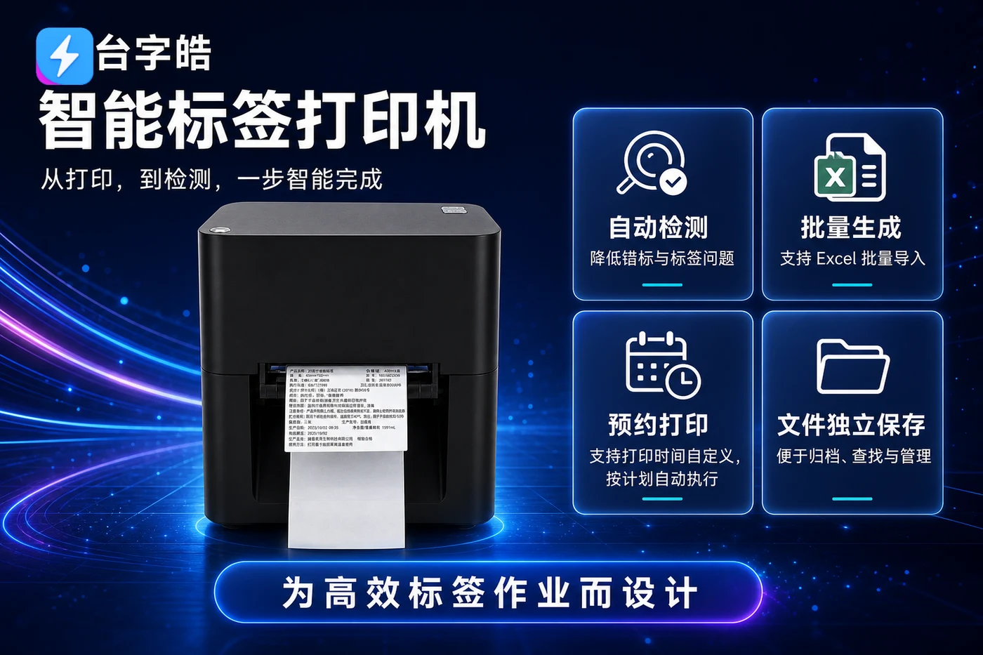 台字皓 智能标签打印机